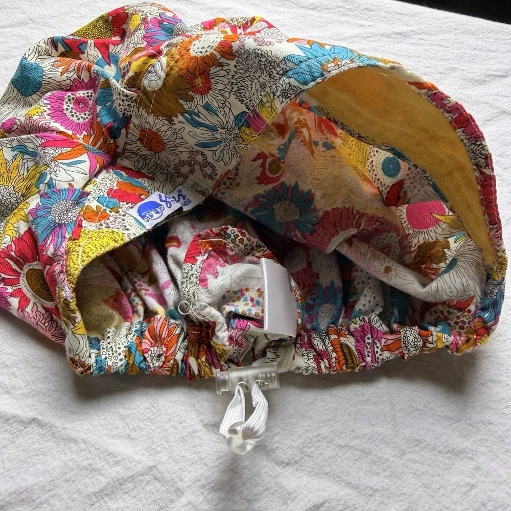 Tomm Hanes bouffant scrub cap Floral Print, Adjustable Sizing Surgery Hat Doctor